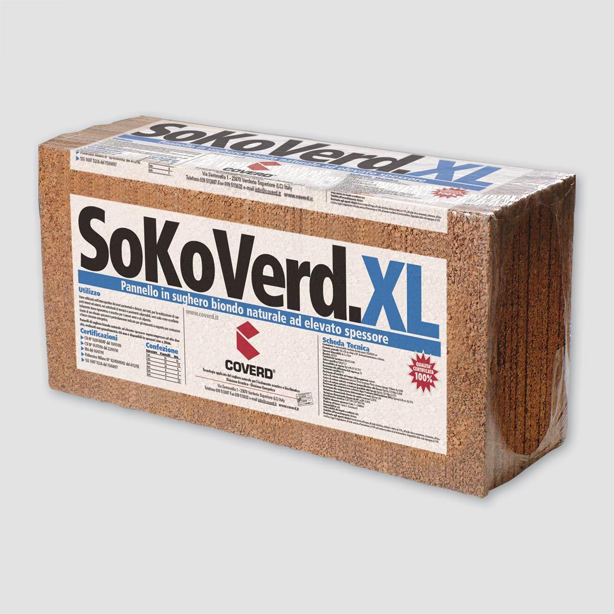 SoKoVerd.XL - Pannello in sughero biondo naturale ad alta densità a grana media